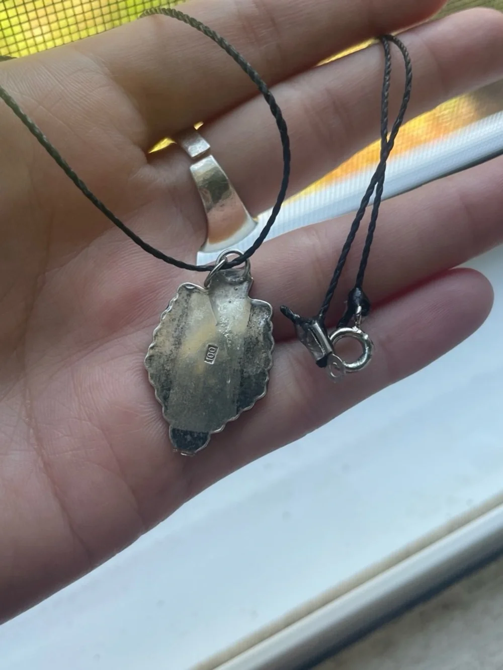 Berlin Bear Crest Pendant Necklace - Black and Silver